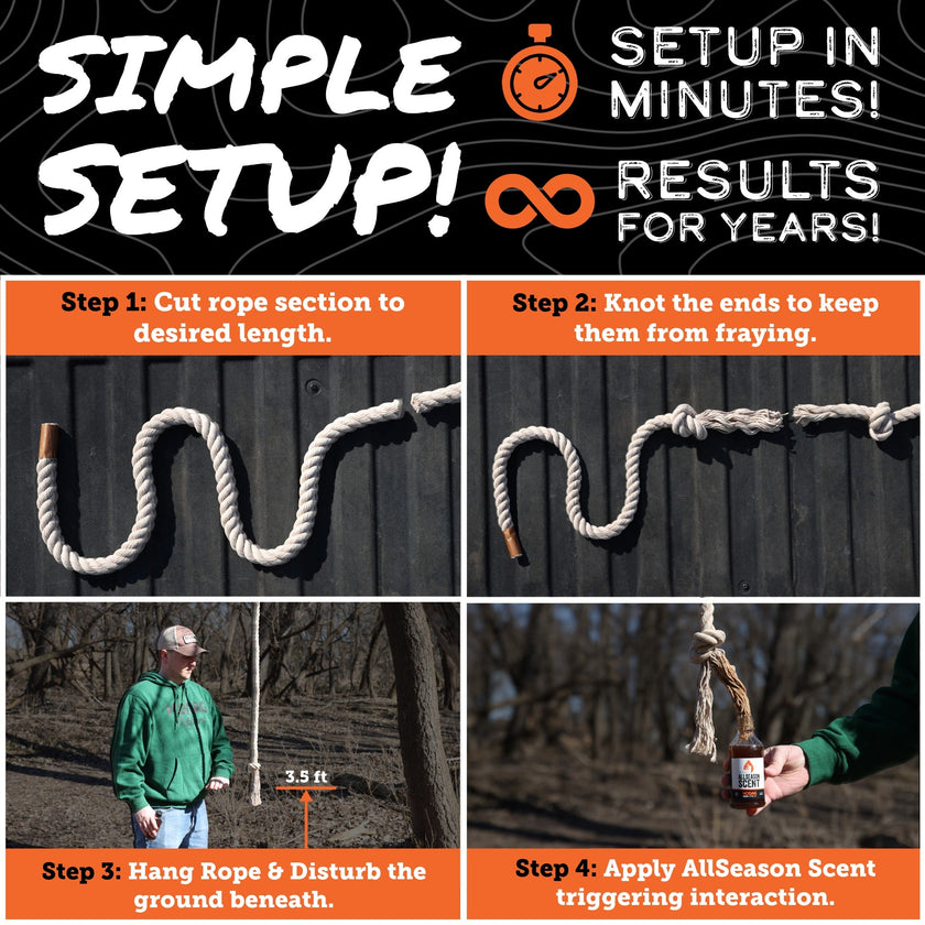 Scrape Rope Systems HempScent™ Rope - Multi-Setup | The Original Rope Scrape by HODAG ...